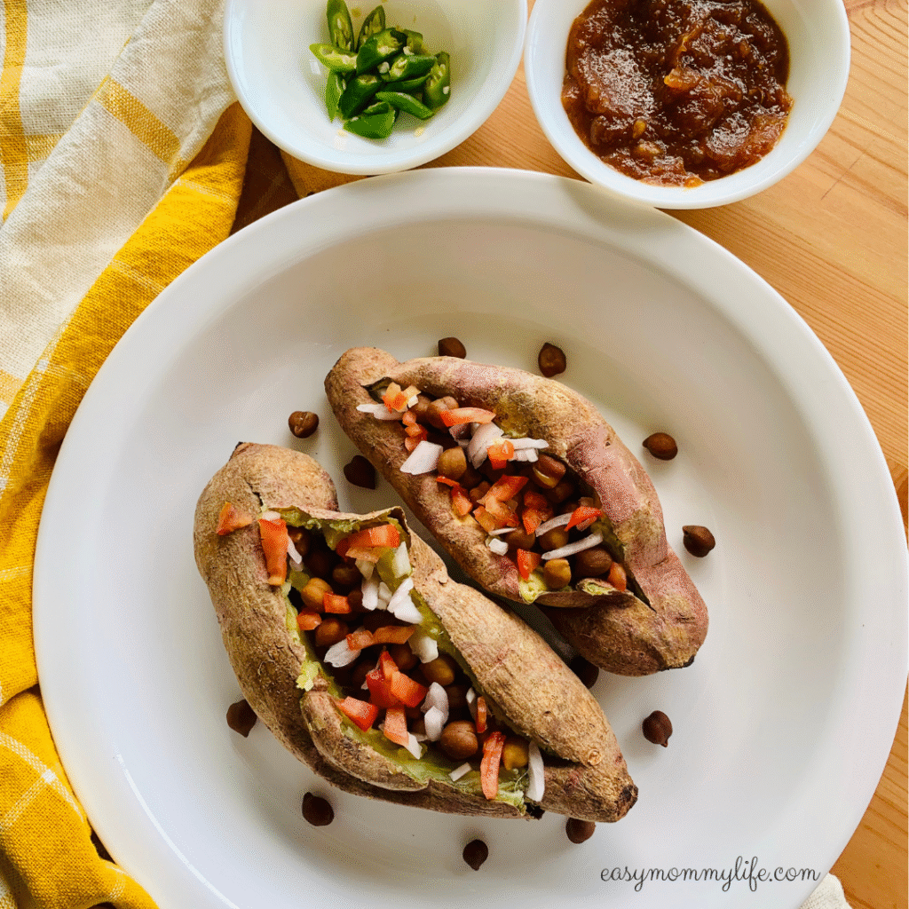 loaded sweet potato fall dinner idea