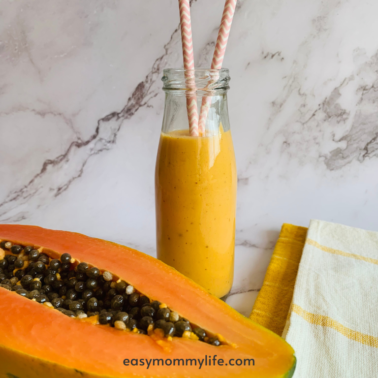 Papaya smoothie for toddlers