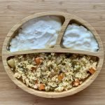 Indian baby food recipes for 2 year olds - pulav rice and yogurt